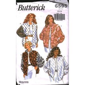 Butterick 6595 Vintage Sewing Pattern Misses Jacket Vest Size XS S CUT
